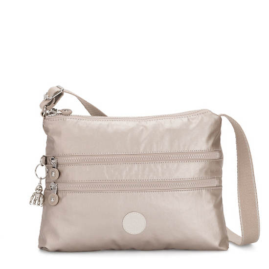 Kipling Alvar Metallic Crossbodytassen Zilver | België 2148IL